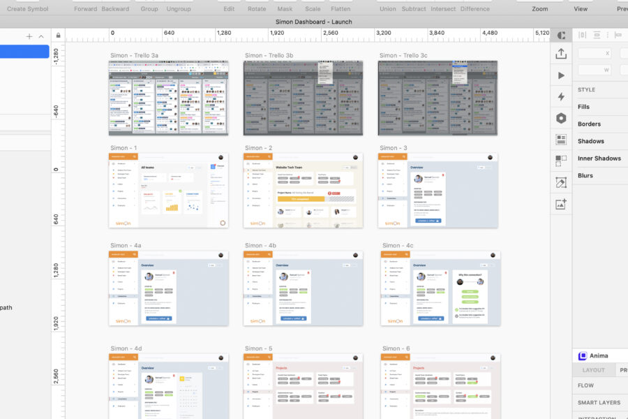 Sketch wireframes